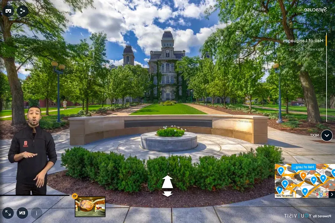 Virtual tour of campus.